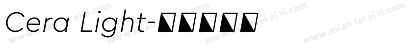Cera Light字体转换